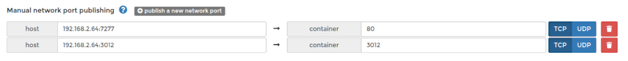 Container - mrežne postavke | Container - Network settings